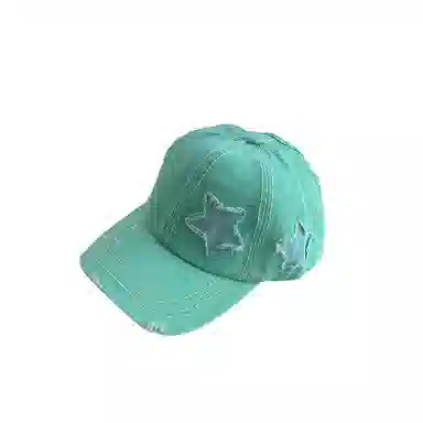 撞青春 破洞帽女大头围显脸小 粉色宽帽檐帽子潮 棉 鸭舌帽 男女同款情侣款