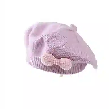 撞青春 可爱超萌女孩洋气韩版毛线画家帽 针织 贝雷帽 儿童款