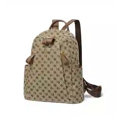 红蜻蜓 简约百搭实用大容量日常 织物 双肩包 常规 女款 黑色/卡其色/粉红色