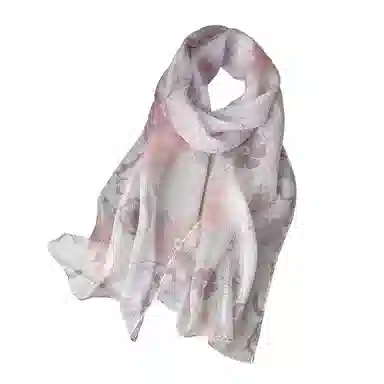 杭丝路 小长条纱巾围巾薄款护颈遮脖子防晒 桑蚕丝 丝巾 女款