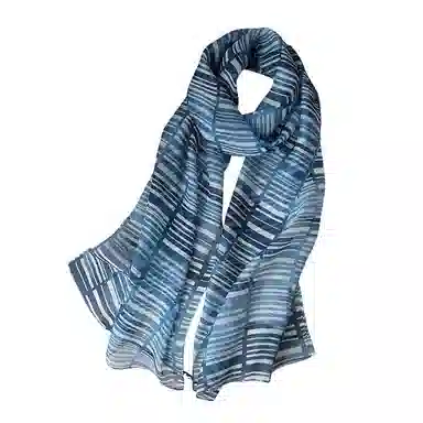 杭丝路 小长条纱巾围巾薄款护颈遮脖子防晒 桑蚕丝 丝巾 女款