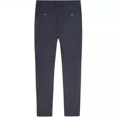 才子 纯色微弹中腰拉链修身直筒休闲裤 男款