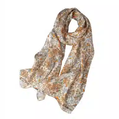 杭丝路 小长条纱巾围巾薄款护颈遮脖子防晒 桑蚕丝 丝巾 女款