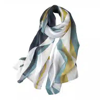 杭丝路 小长条纱巾围巾薄款护颈遮脖子防晒 桑蚕丝 丝巾 女款