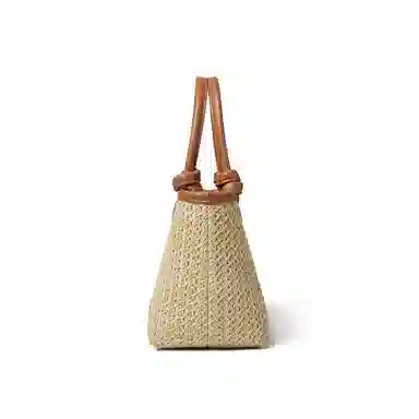 红蜻蜓 夏天女包时尚编织百搭复古编织日常通勤大容量 织物 斜挎包单肩包手提包 常规 女款 饼干色