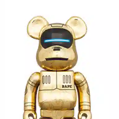 BE@RBRICK x BAPE x SORAYAMA Baby Milo Gold Figure
