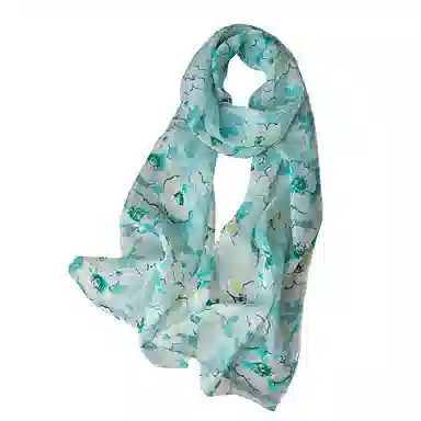 杭丝路 小长条纱巾围巾薄款护颈遮脖子防晒 桑蚕丝 丝巾 女款