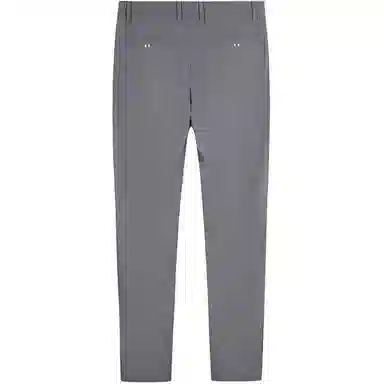 才子 纯色微弹中腰拉链修身直筒休闲裤 男款