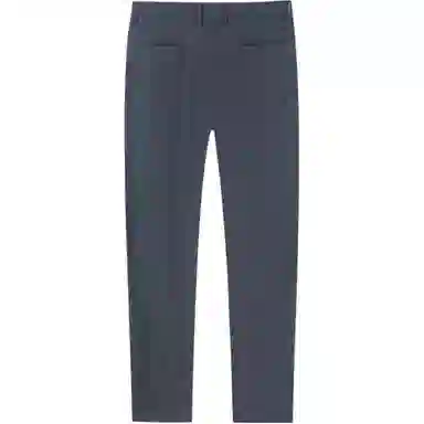 才子 纯色中腰舒适休闲裤 男款 深蓝色