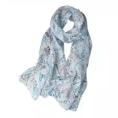 杭丝路 小长条纱巾围巾薄款护颈遮脖子防晒 桑蚕丝 丝巾 女款