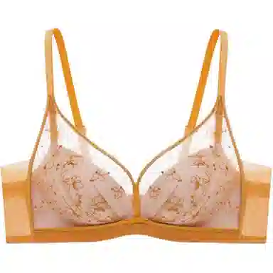 曼妮芬 植物花卉网纱小胸聚拢舒适收副乳文胸 女款