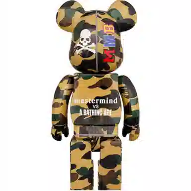 BE@RBRICK x BAPE MASTERMIND VS BAPE Yellow Camo