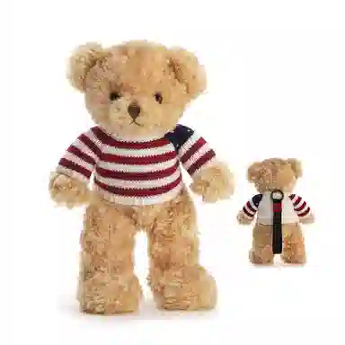 柏文熊 动物 脚印毛衣 挂链款美国毛衣熊 毛绒公仔 玩偶 毛绒公仔