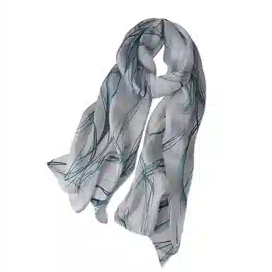 杭丝路 小长条纱巾围巾薄款护颈遮脖子防晒 桑蚕丝 丝巾 女款