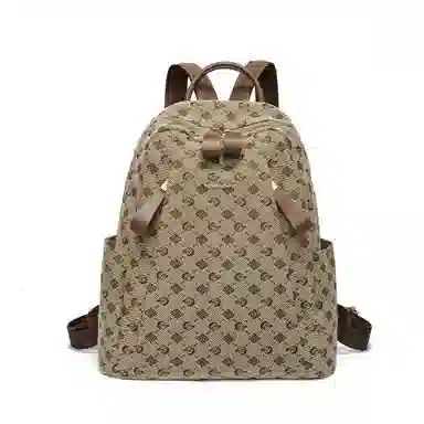 红蜻蜓 简约百搭实用大容量日常 织物 双肩包 常规 女款 黑色/卡其色/粉红色