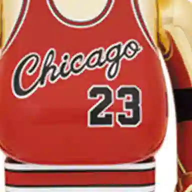 BE@RBRICK Michael Jordan Rookie Jersey Gold 70cm