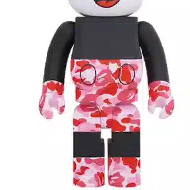 BE@RBRICK BAPE Mickey Mouse Camo Pink