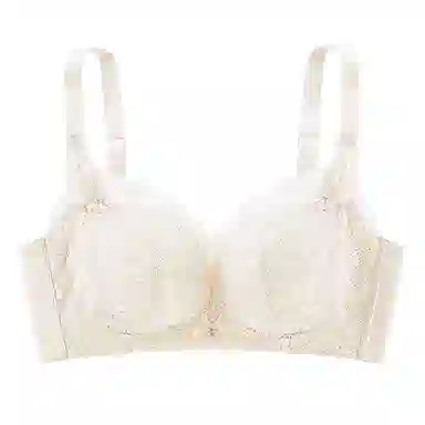 都市丽人 小胸聚拢小花心棠梨花蕾丝婴肌棉甜美透气内衣文胸 女款