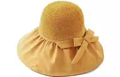 优幽兰 帽子 旅游户外韩版显脸小防晒大头围高级感小众学生黑胶防紫外线旅行爬山 聚酯纤维 渔夫帽 女款