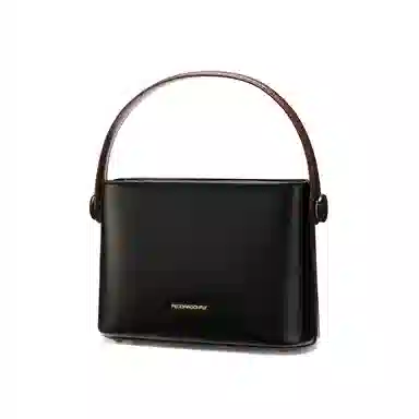 红蜻蜓 简约时尚设计高级感通勤小众通勤包 牛皮拼超细纤维合成革 手提包单肩包斜挎包 中号 女款 米白色/黑色