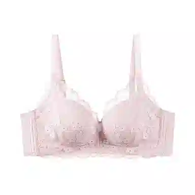 都市丽人 花卉手掌杯小胸聚拢显大舒适软支撑立体提拉性感蕾丝文胸 女款