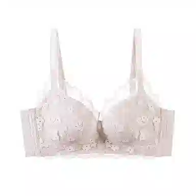 都市丽人 花卉手掌杯小胸聚拢显大舒适软支撑立体提拉性感蕾丝文胸 女款