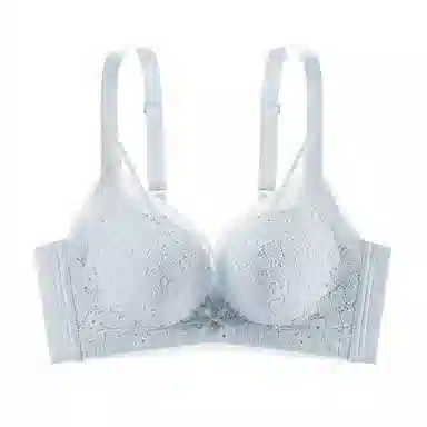 都市丽人 小胸聚拢小花心棠梨花蕾丝婴肌棉甜美透气内衣文胸 女款