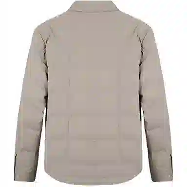 才子 纯色翻领修身纽扣长袖羽绒服 男款