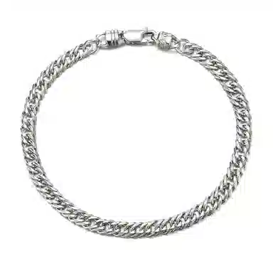 IDEAGEMER Classic Cuban Chain Bracelet 925 Silver