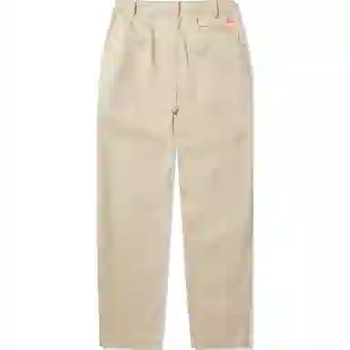 中国李宁 滑板系列 纯色宽松中腰直筒休闲裤 男款 奶褐色