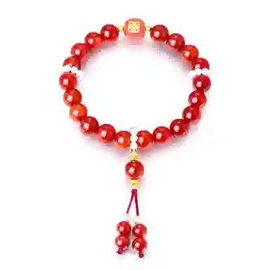 翡翠王朝 小方糖 新中式轻奢小众高级感 国潮转运珠好运连连好事发生 专属感 玛瑙 玉石手串 女款