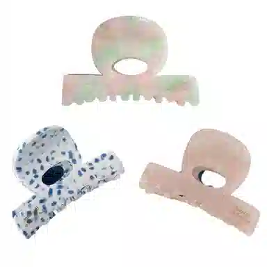 妖娆猫 网红同款半扎马尾后脑勺高级感鲨鱼夹可爱碎花 发夹 女款