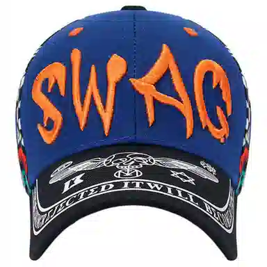 尚先生 韩版街头嘻哈风字母刺绣撞色涂鸦拼色显脸小防晒透气高颜值遮阳帽 多种材质棉涤聚酯纤维 草帽时尚鸭舌帽 男女同款情侣款