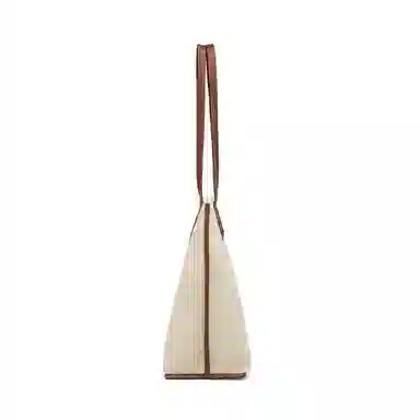 红蜻蜓 度假风大容量百搭托特包设计夏天女包 牛皮 手提包腋下包单肩包 女款 棕色/黑色