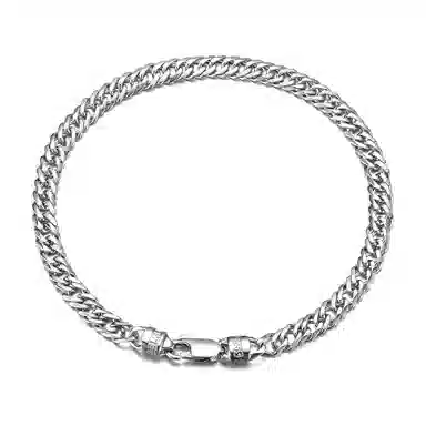 IDEAGEMER Classic Cuban Chain Bracelet 925 Silver