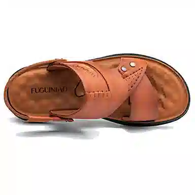 富贵鸟 皮革 舒适百搭通勤潮流 沙滩凉鞋 男款