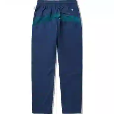 中国李宁 重燃系列 直筒宽松运动休闲裤 男款 深普蓝铜绿色