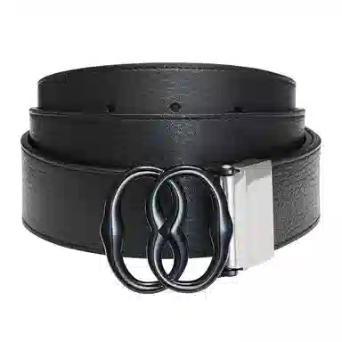 Bally Logo Leather Belt Black