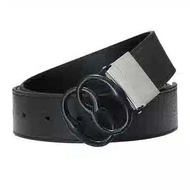 Bally Logo Leather Belt Black