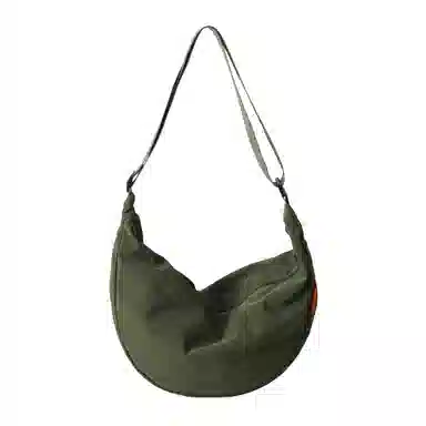 醇龙 大容量休闲简约时尚百搭复古轻便 织物 饺子包腋下包斜挎包 常规 男女同款情侣款 绿色/橘色/深蓝色/浅蓝色/黑色/米白色