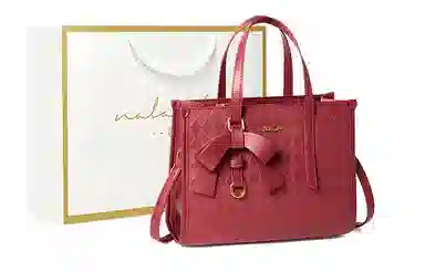 纳兰杜 女包通勤百搭大容量实用休闲女士包包 牛皮拼合成革 手提包托特包单肩包斜挎包 常规 女款 米白拼杏/子夜黑