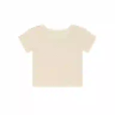 花蔓色 纯色短款修身短袖针织衫 女款