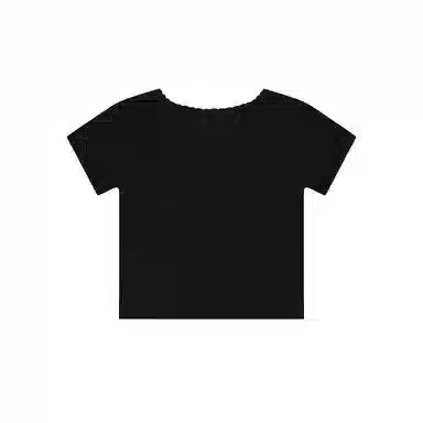 花蔓色 纯色短款修身短袖针织衫 女款