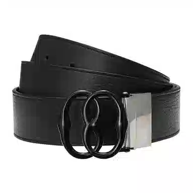 Bally Logo Leather Belt Black