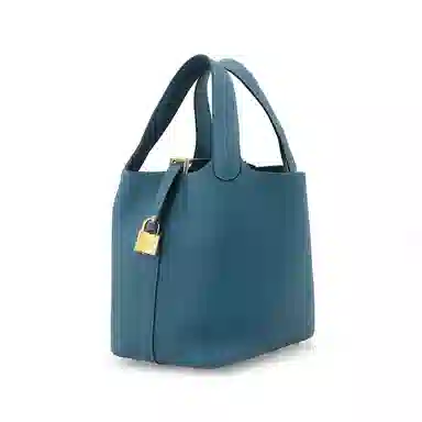 HERMES Picotin Lock 18 Clemence S4 Deep Blue