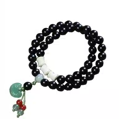 雅谷 上岸竹节新中式禅意佛珠念珠转运珠国潮复古汉服旗袍小众设计高级感 木作 手串 男女同款情侣款 檀木 礼盒