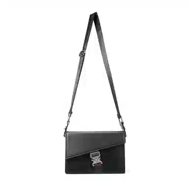 Kurotaya Irregular Snake Lock Shoulder Bag Black