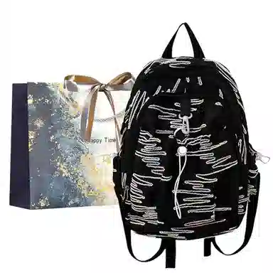 伊曼家 高颜值少女可爱大学生春游 尼龙 双肩包 粉色/白色/黄色/黑色