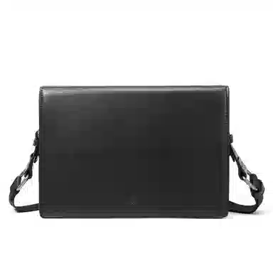 Kurotaya Irregular Snake Lock Shoulder Bag Black