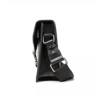 Kurotaya Irregular Snake Lock Shoulder Bag Black